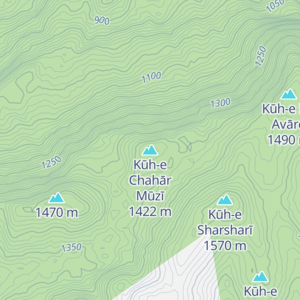 Map of Kūh-e Chahār Mūzī