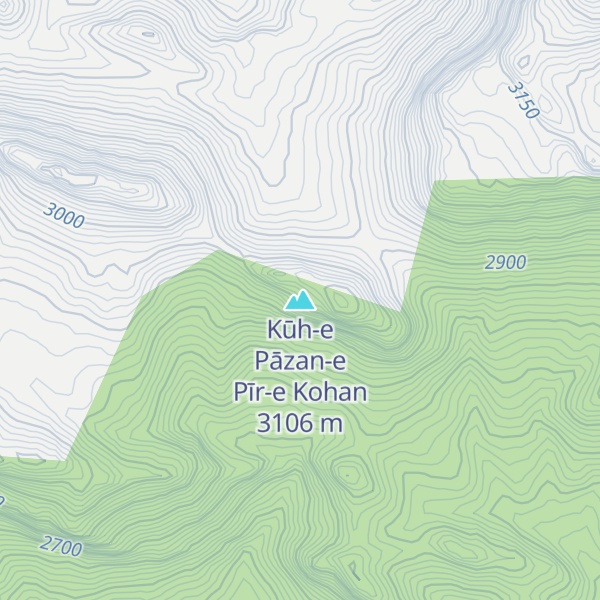 Map of Kūh-e Pāzan-e Pīr-e Kohan