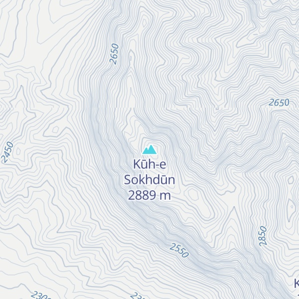 Map of Kūh-e Sokhdūn