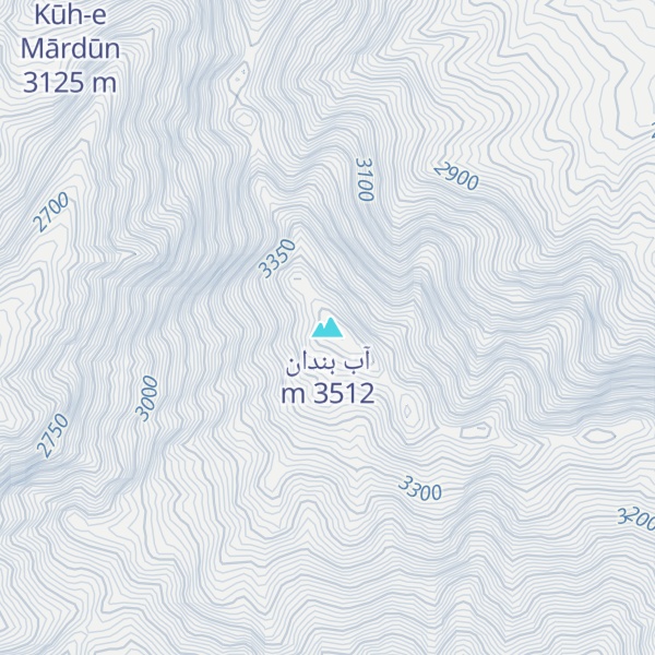 Map of آب بندان