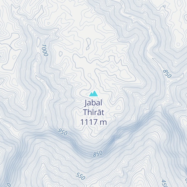 Map of Jabal Thīrāt