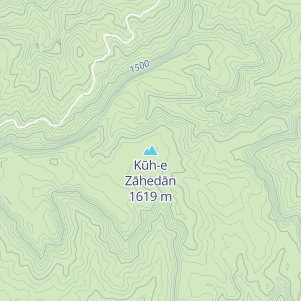 Map of Kūh-e Zāhedān