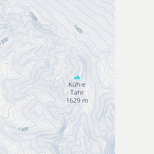 Map of Kūh-e Tahr