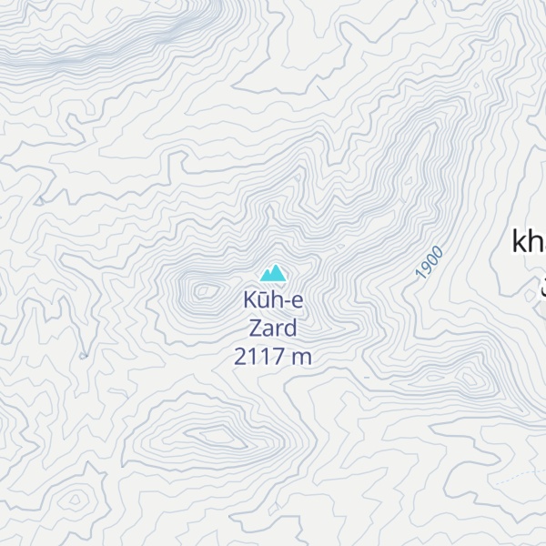 Map of Kūh-e Zard