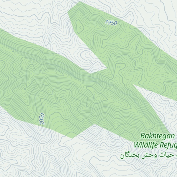 Map of Kūh-e Kheẕer Zendeh