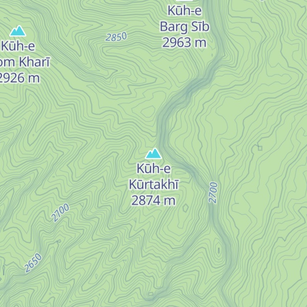 Map of Kūh-e Kūrtakhī