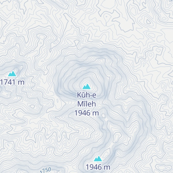 Map of Kūh-e Mīleh