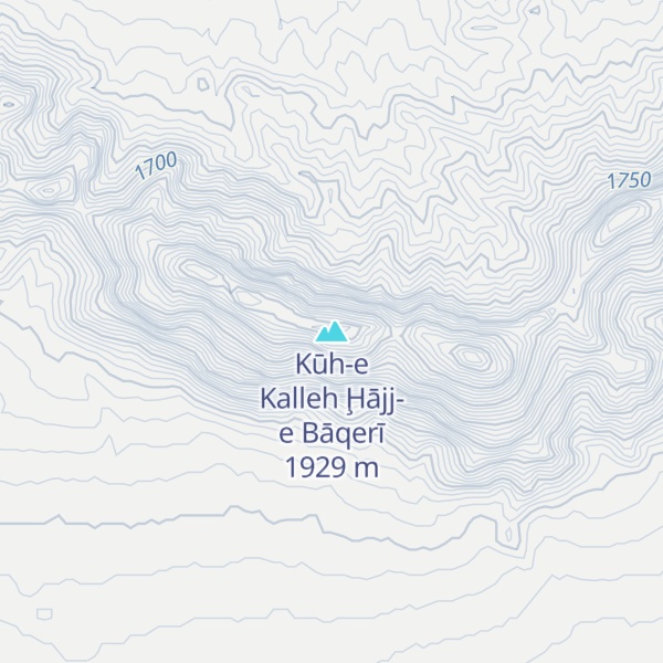 Map of Kūh-e Kalleh Ḩājj-e Bāqerī