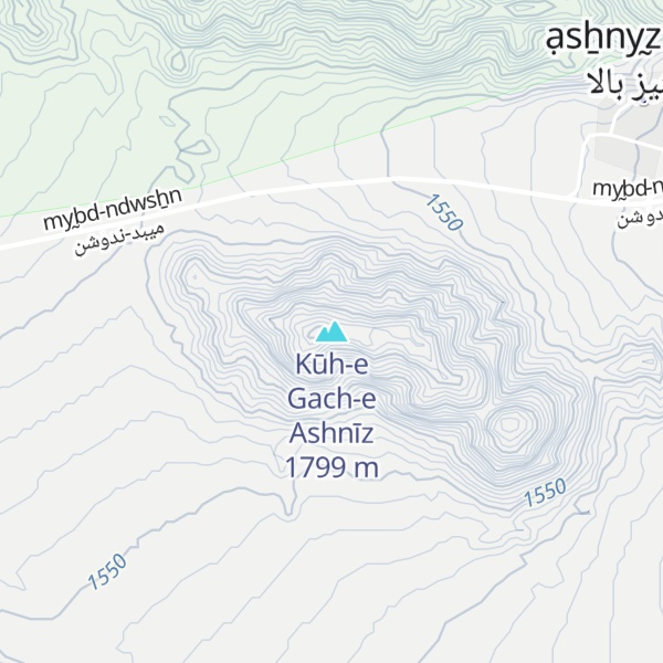 Map of Kūh-e Gach-e Ashnīz