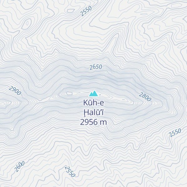 Map of Kūh-e Ḩalū’ī