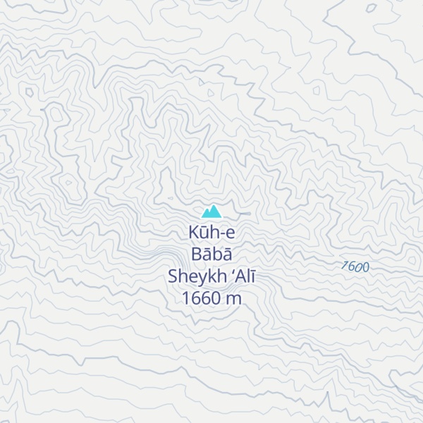 Map of Kūh-e Bābā Sheykh ‘Alī