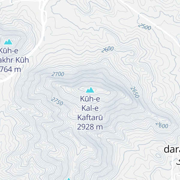 Map of Kūh-e Kal-e Kaftarū