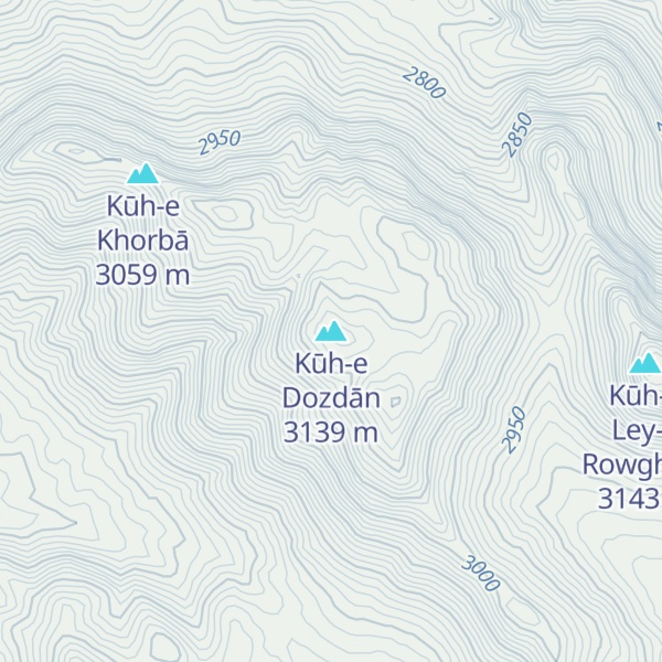 Map of Kūh-e Dozdān