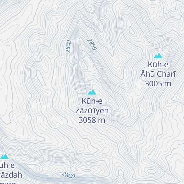 Map of Kūh-e Zāzū’īyeh