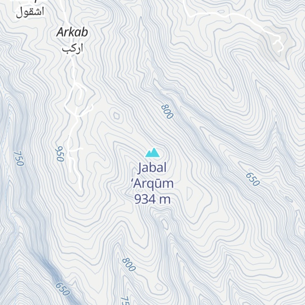 Map of Jabal ‘Arqūm