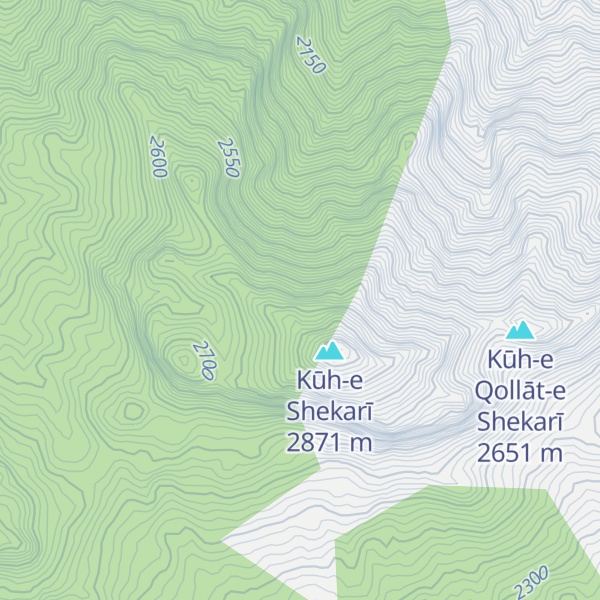 Map of Kūh-e Qollāt-e Bārīk