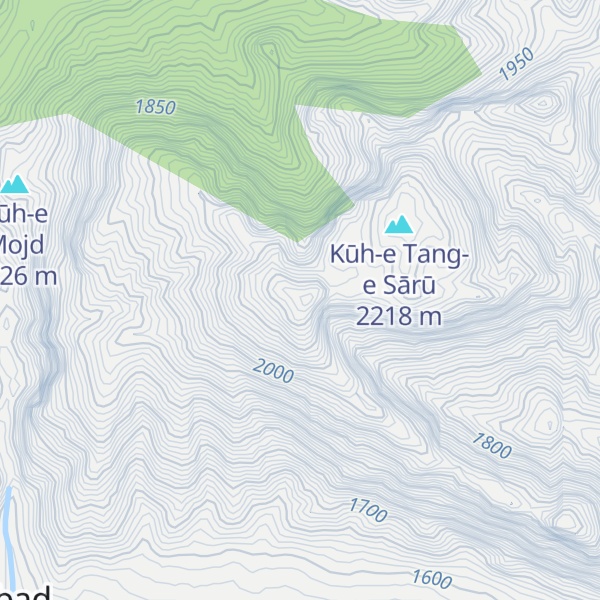 Map of Kūh-e Qollāt-e Tang-e Sārū