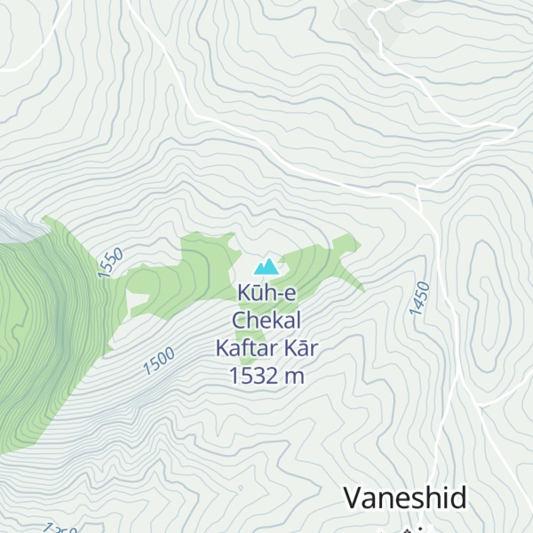 Map of Kūh-e Chekal Kaftar Kār