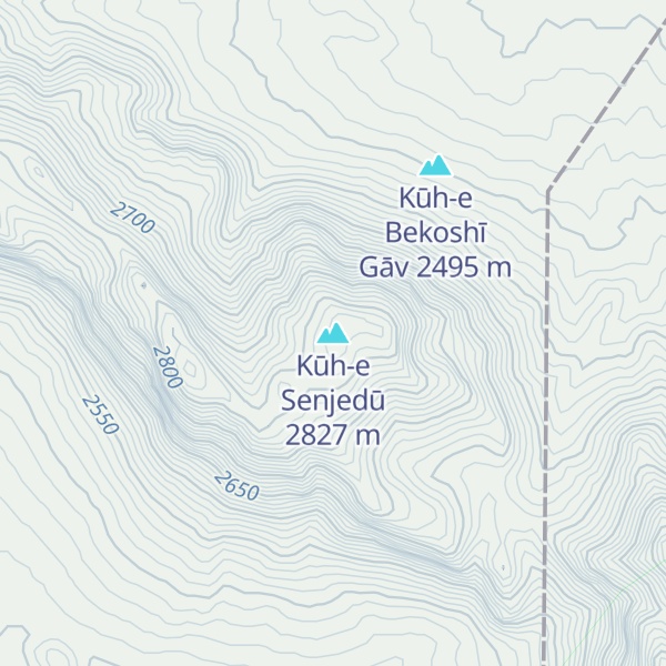Map of Kūh-e Senjedū