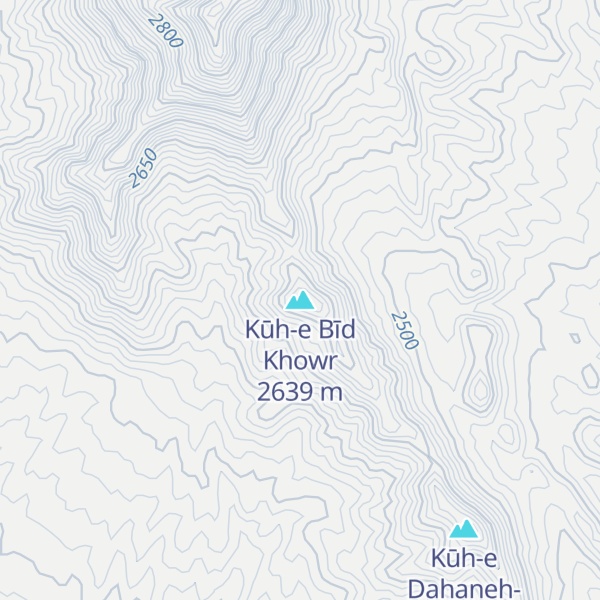 Map of Kūh-e Bīd Khowr