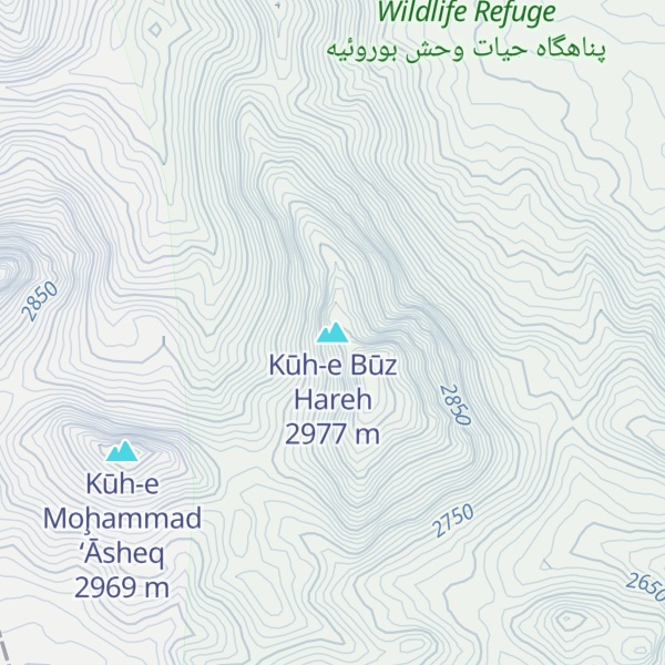 Map of Kūh-e Būz Hareh
