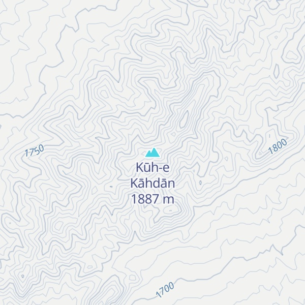 Map of Kūh-e Kāhdān