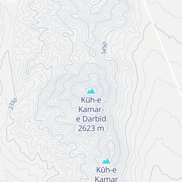 Map of Kūh-e Kamar-e Darbīd