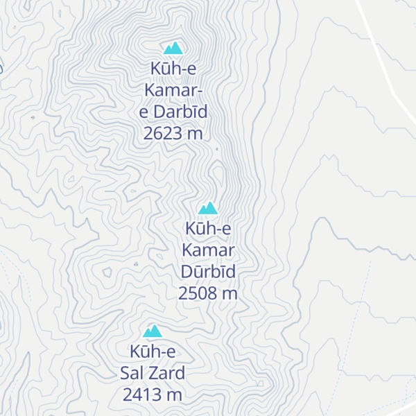 Map of Kūh-e Kamar Dūrbīd