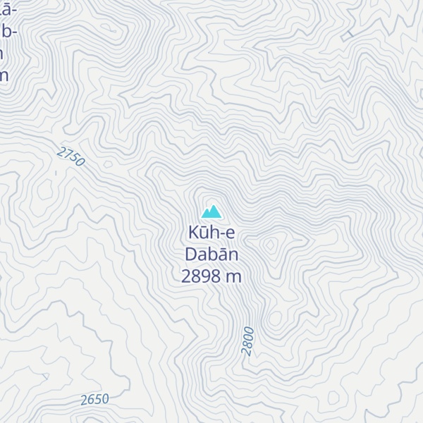 Map of Kūh-e Dabān