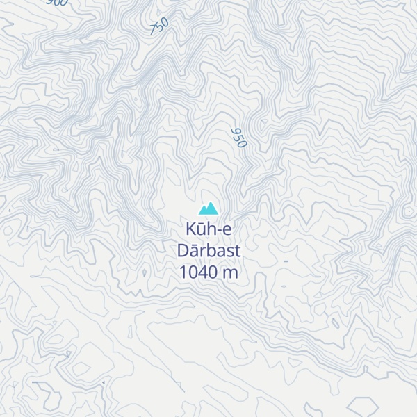 Map of Kūh-e Dārbast