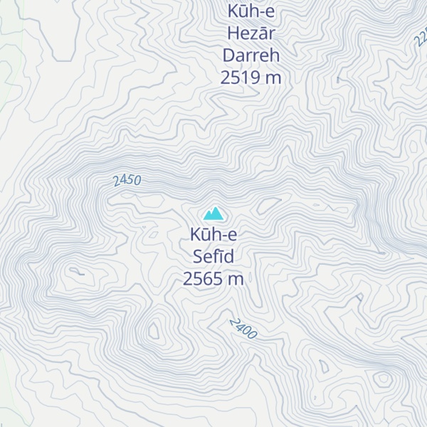 Map of Kūh-e Sefīd