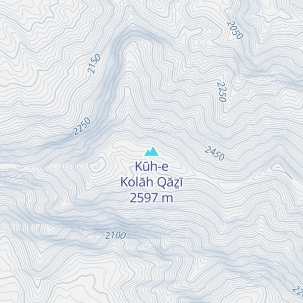 Map of Kūh-e Kolāh Qāẕī