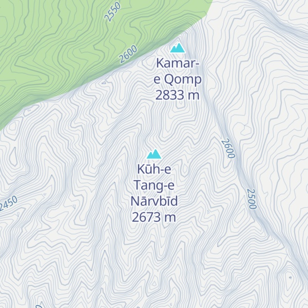 Map of Kūh-e Tang-e Nārvbīd