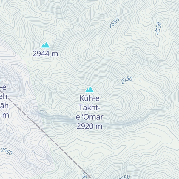 Map of Kūh-e Takht-e ‘Omar