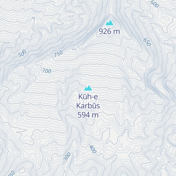 Map of Kūh-e Karbūs