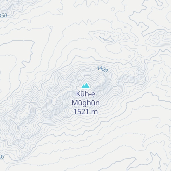 Map of Kūh-e Mūghūn