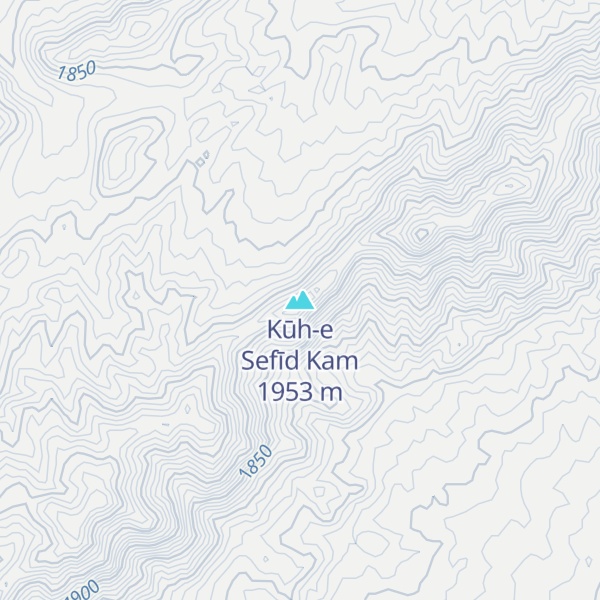 Map of Kūh-e Sefīd Kam