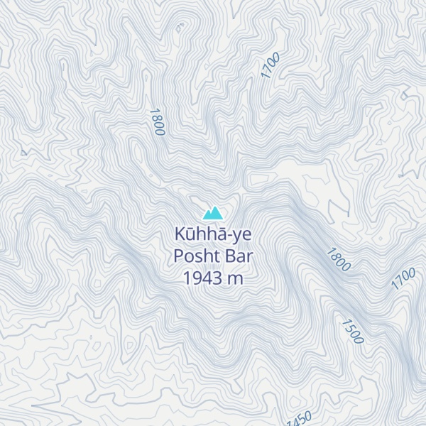 Map of Kūhhā-ye Posht Bar