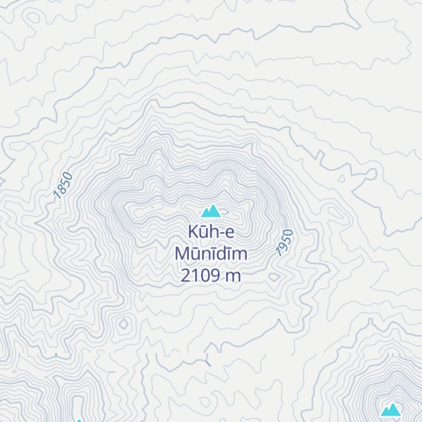 Map of Kūh-e Mūnīdīm