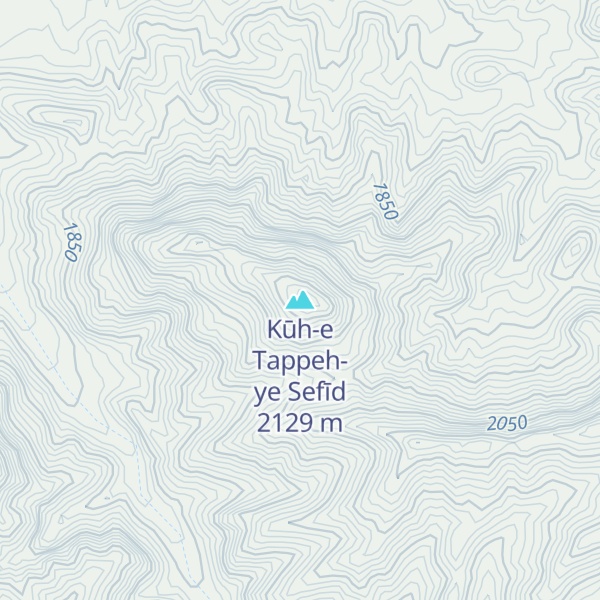 Map of Kūh-e Tappeh-ye Sefīd