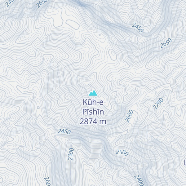 Map of Kūh-e Pīshīn