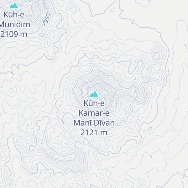 Map of Kūh-e Kamar-e Manī Dīvan