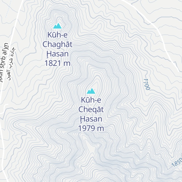 Map of Kūh-e Cheqāt Ḩasan