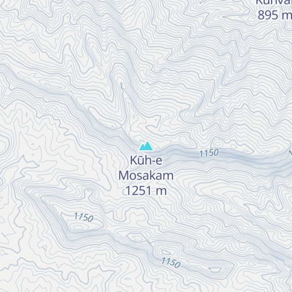 Map of Kūh-e Mosakam