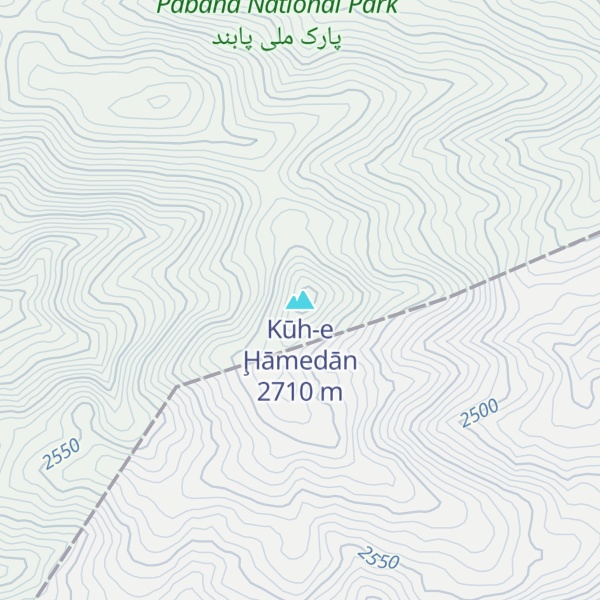 Map of Kūh-e Ḩāmedān