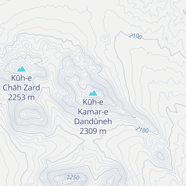 Map of Kūh-e Kamar-e Dandūneh