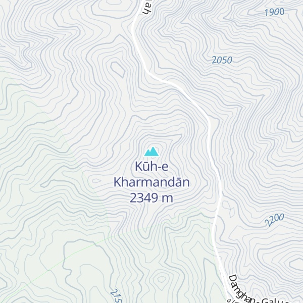 Map of Kūh-e Kharmandān
