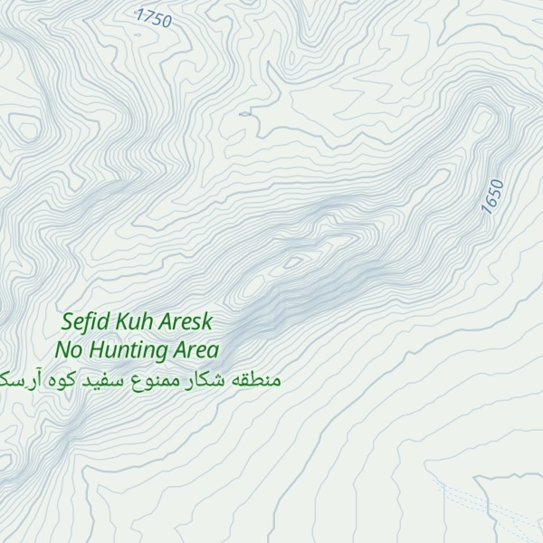 Map of Kūh-e Vāzeh Sefīd