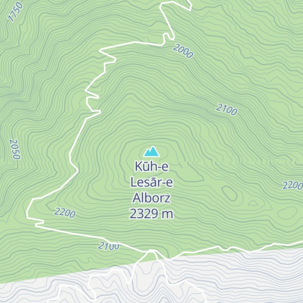 Map of Kūh-e Lesār-e Alborz
