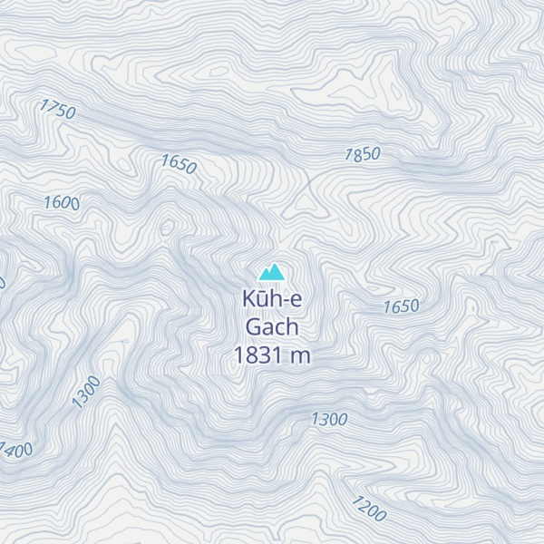 Map of Kūh-e Gach